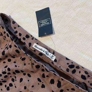 Abercrombie print midi slit skirt